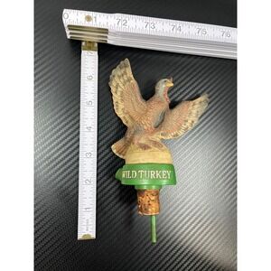 Wild Turkey Bourbon Bottle Stopper Pourer Ceramic Eagle Barware Collectible